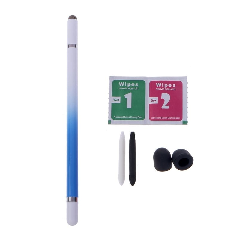 Universal 4 σε 1 στυλό σχεδίασης Tablet Stylus Χωρητική οθόνη αφής Στυλό Δίσκος Υφασμάτινο Συμβουλές ινών για smartphone Smart Tablets