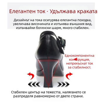 Експлозивни модни обувки с висок ток, отслабващи обувки Cheongsam за майки, едноцветни, плитки, елегантни дамски плитки обувки