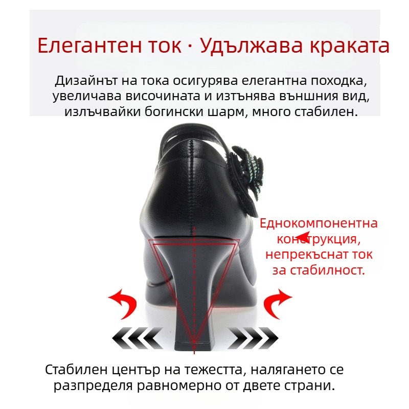 Експлозивни модни обувки с висок ток, отслабващи обувки Cheongsam за майки, едноцветни, плитки, елегантни дамски плитки обувки