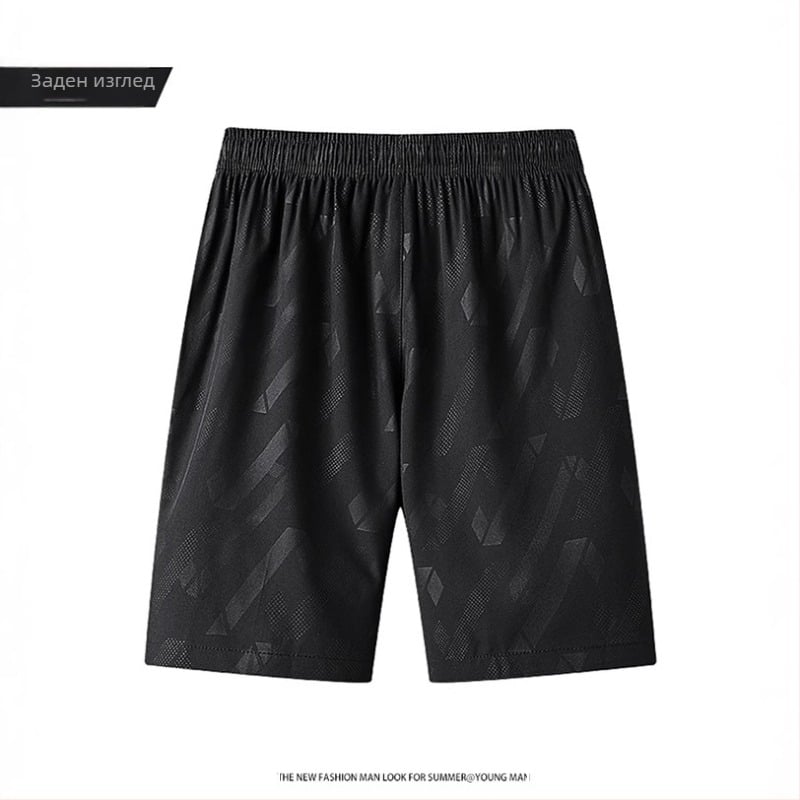 Мъжки къси панталони, бързосъхнещи, летни, тънки, мъжки, големи размери, спортни, плажни, широки, еластични, нови, от ледена коприна, бягащи панталони