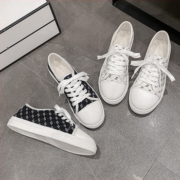 Пролетни и есенни нови платнени обувки за жени, модни, универсални, ежедневни, удобни, маратонки в корейски стил, дишащи, с мека подметка, леки, студентски обувки