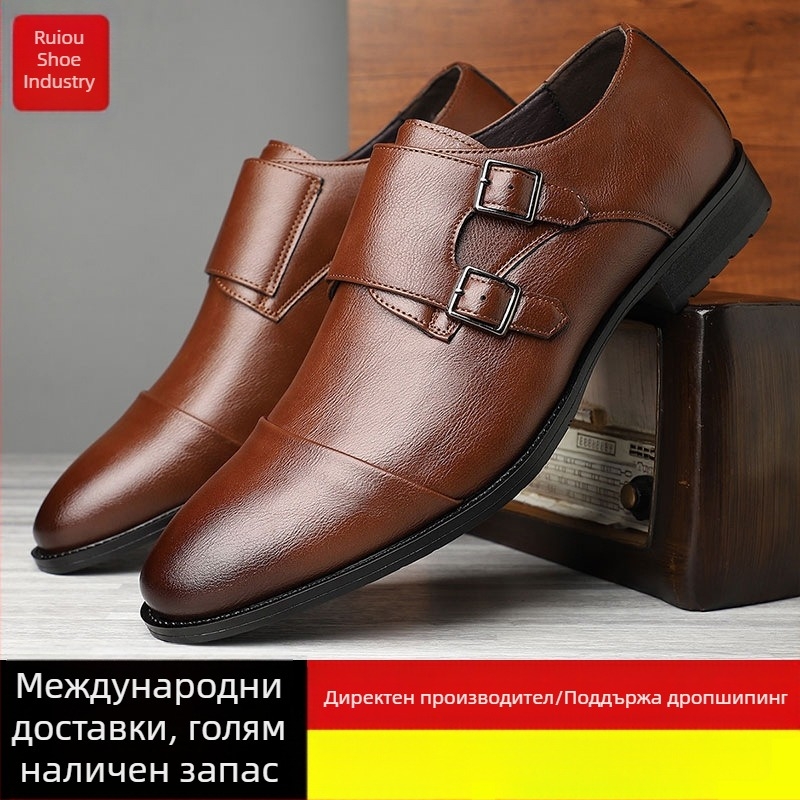 Amazon Aliexpress Популярен трансграничен производител на големи размери предлага голям брой стоки с остър връх, мъжки сватбени бизнес официални обувки