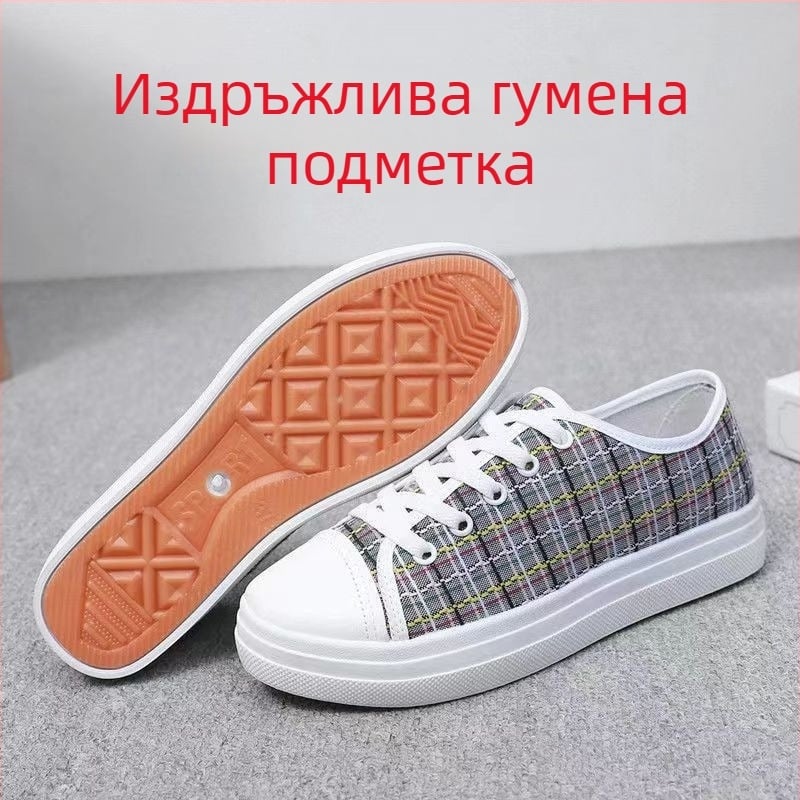 Пролетни и летни ученически обувки с дебела подметка, ежедневни удебелени меки подметки, стари пекински платнени обувки, деним дамски обувки