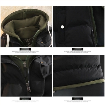 Младежки есенно-зимен топъл памучен жилет, юношеско палто за гимназисти, фалшиво двукомпонентно удебелено памучно облекло без ръкави за мъже