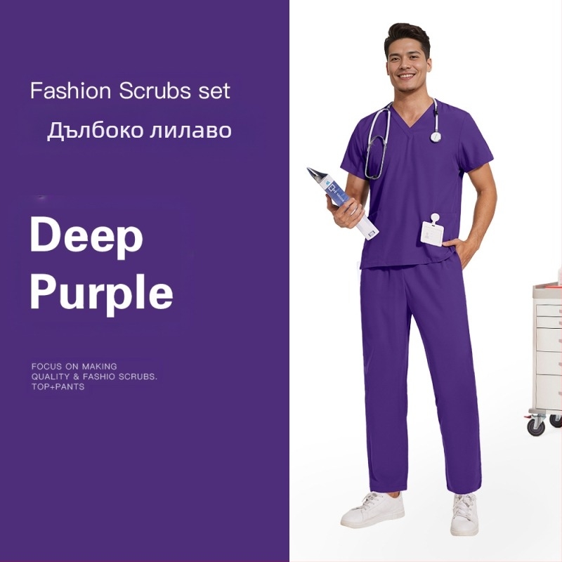 Мъжки и дамски едни и същи еластични, бързосъхнещи тънки, основни, прави панталони, работни дрехи за салони за красота, стоматологични клиники, дрехи за ръчно пране