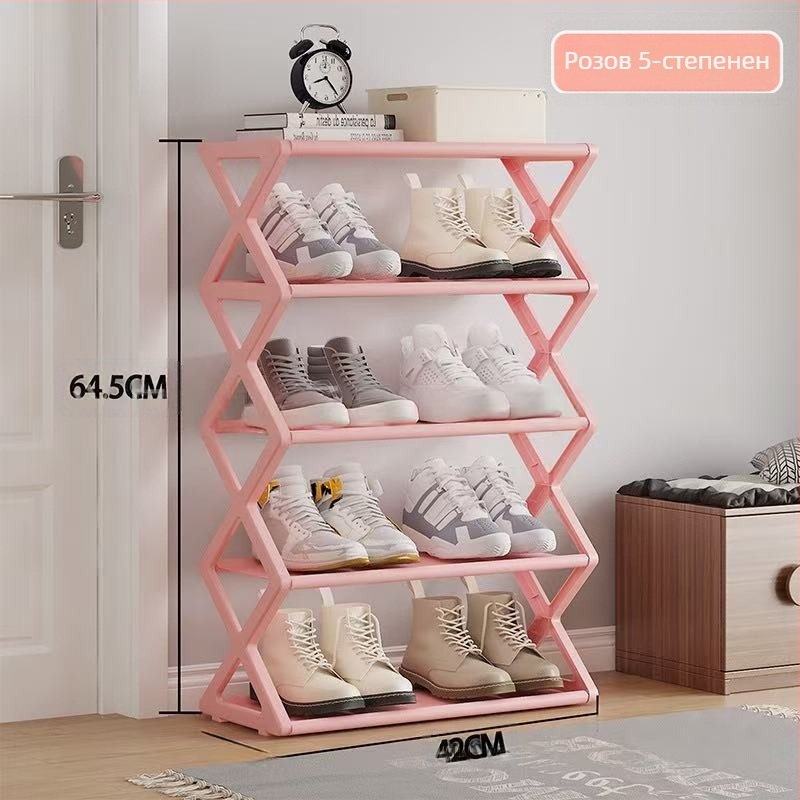 Трансгранична проста модерна прахоустойчива стойка за обувки, многослойна стойка за обувки, лесна за сглобяване стойка за обувки, сгъваема стойка за обувки