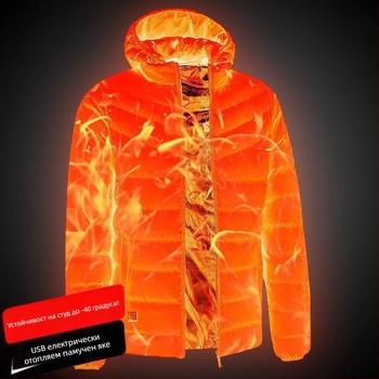 Ново технологично електрическо отоплително яке с памучна подплата за мъже и жени, интелигентно отоплително памучно подплатено облекло, зареждащо цялото тяло, отоплителни дрехи, зимно палто