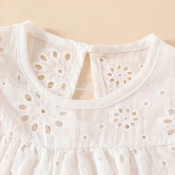 2024 Ново лято за бебе момиченце, сладко бяло топче със снежинка