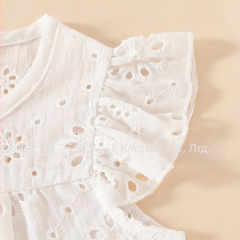 2024 Ново лято за бебе момиченце, сладко бяло топче със снежинка