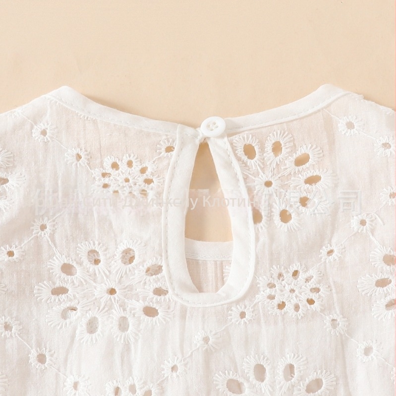 2024 Ново лято за бебе момиченце, сладко бяло топче със снежинка