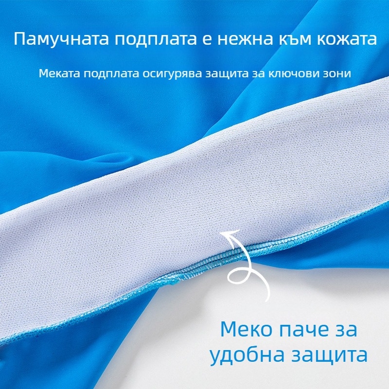 Детски бански костюм за момчета 2025, нов еднокомпонентен бански, размер M и L, детски тренировъчен бански с анимационни филми, кръгло деколте, удобен