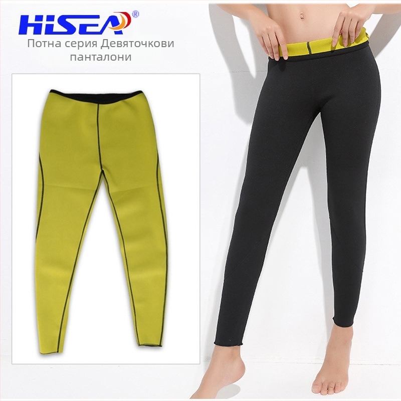 Фабрични едро спортни йога панталони за мъже и жени бодибилдинг потни оформящи тялото сауна панталони бягащи самозагряващи се спортни панталони