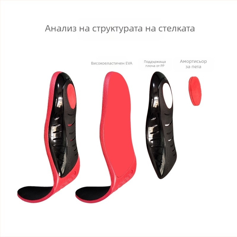 Нова стелка за корекция на плоско стъпало от Amazon, поддържаща свода, корекция на спортни амортисьорни стелки, високоеластична EVA корекция