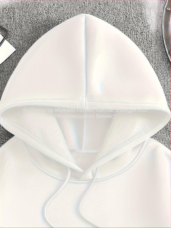 Мъжки есенно-зимен суичър с щампа, ежедневен пуловер от френска терия