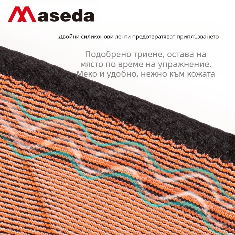 Нова силиконова пружинна наколенка, противоплъзгаща се наколенка, топла наколенка за скачане на въже, колоездене, алпинизъм, силиконов пръстен, спортна наколенка