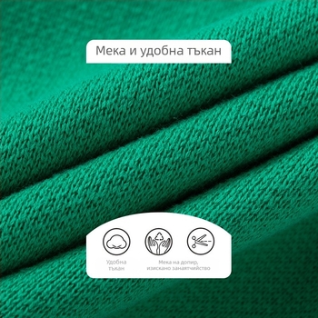 Коледен плетен детски пуловер клас А с жакардови мотиви, есенен и зимен пуловер, бебешки пуловер, памучен детски коледен пуловер