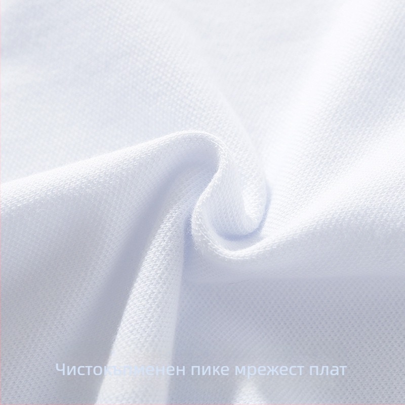 Детска бяла поло тениска с къс ръкав за момчета с ревер, голяма детска памучна лятна тънка училищна униформа за момичета