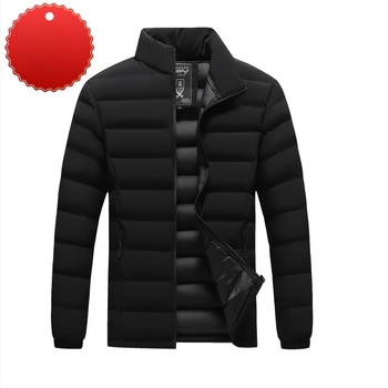 Памучно мъжко зимно яке 2024, ново младежко модно яке с яка, ежедневно памучно подплатено яке, топло, големи размери, производители на едро