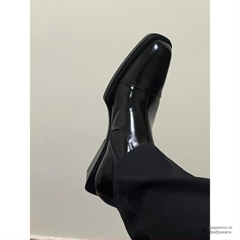 Високи ботуши Челси с остър връх, средна вътрешна височина, увеличаващи височината, мъжки ежедневни британски къси ботуши, мъжки цип, брокат