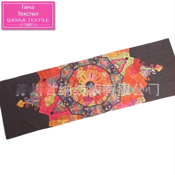 Неплъзгаща се двустранна кадифена постелка за йога с щампа от мека фитнес кърпа за упражнения и йога от микрофибър