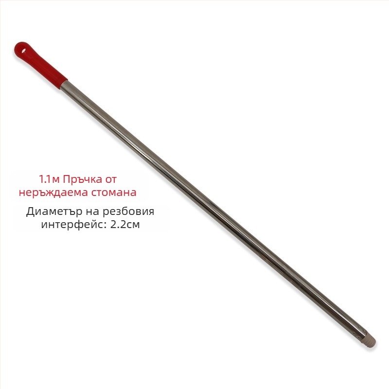 Спирална дървена метла с дръжка от масивна дървена дръжка, 96 см, дървена дълга дръжка, единична дълга метла Tiao, домакинска фабрика, училище