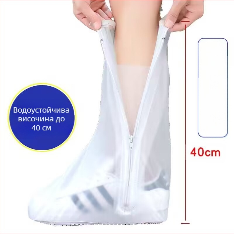 PVC водоустойчиви обувки с водоустойчив слой унисекс високи тръбни пътни обувки удебелени неплъзгащи се дъждоустойчиви обувки на едро