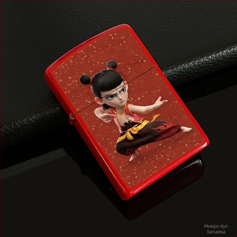 Нежа периферна керосинова запалка ретро креативен малък подарък метална ветроустойчива запалка класически стил