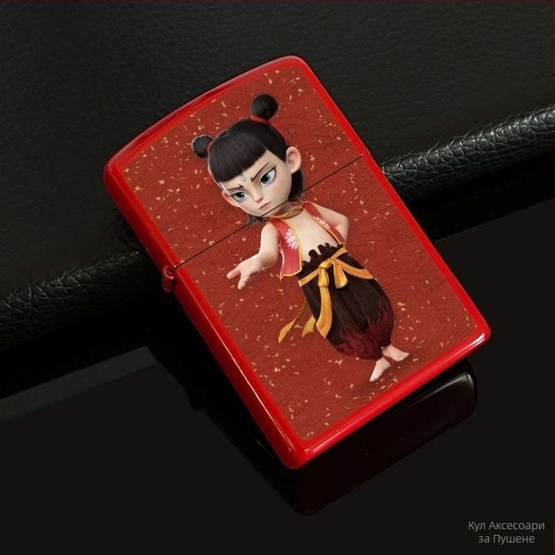 Нежа периферна керосинова запалка ретро креативен малък подарък метална ветроустойчива запалка класически стил