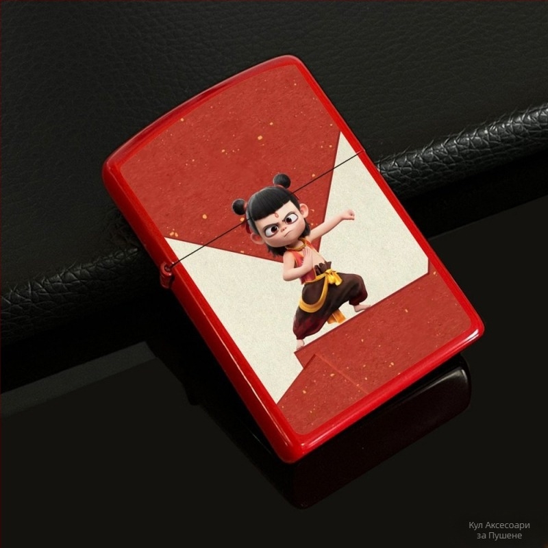 Нежа периферна керосинова запалка ретро креативен малък подарък метална ветроустойчива запалка класически стил