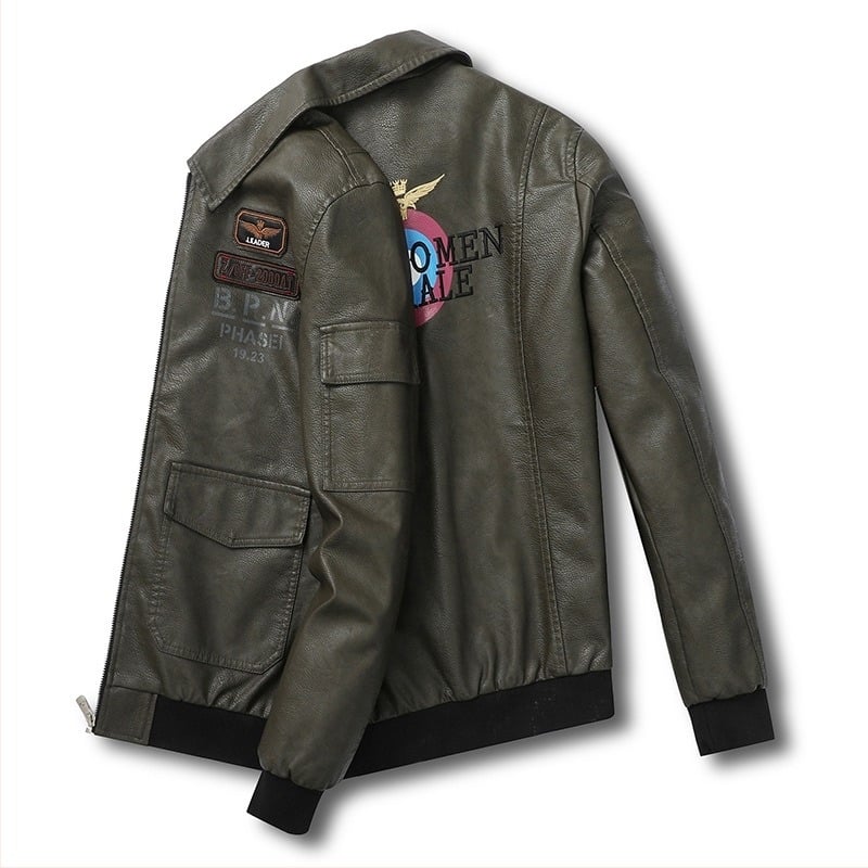 Мъжко кожено яке в корейски стил, пролет и есен, ново ежедневно, модерно, красиво модно яке, мъжко кожено яке, модерен марков летящ костюм