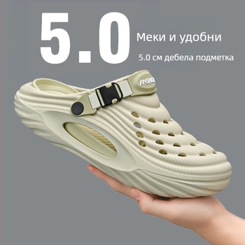 Мъжки летни връхни дрехи за през границата, плажни спортове, чехли Baotou, мъжки сандали за шофиране с двойна употреба