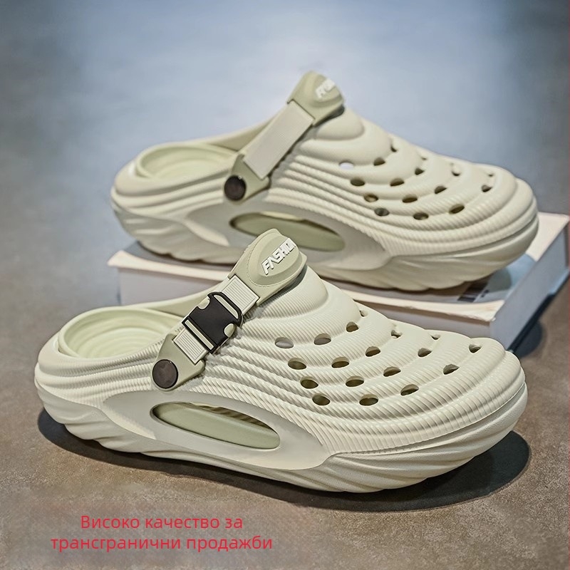 Мъжки летни връхни дрехи за през границата, плажни спортове, чехли Baotou, мъжки сандали за шофиране с двойна употреба