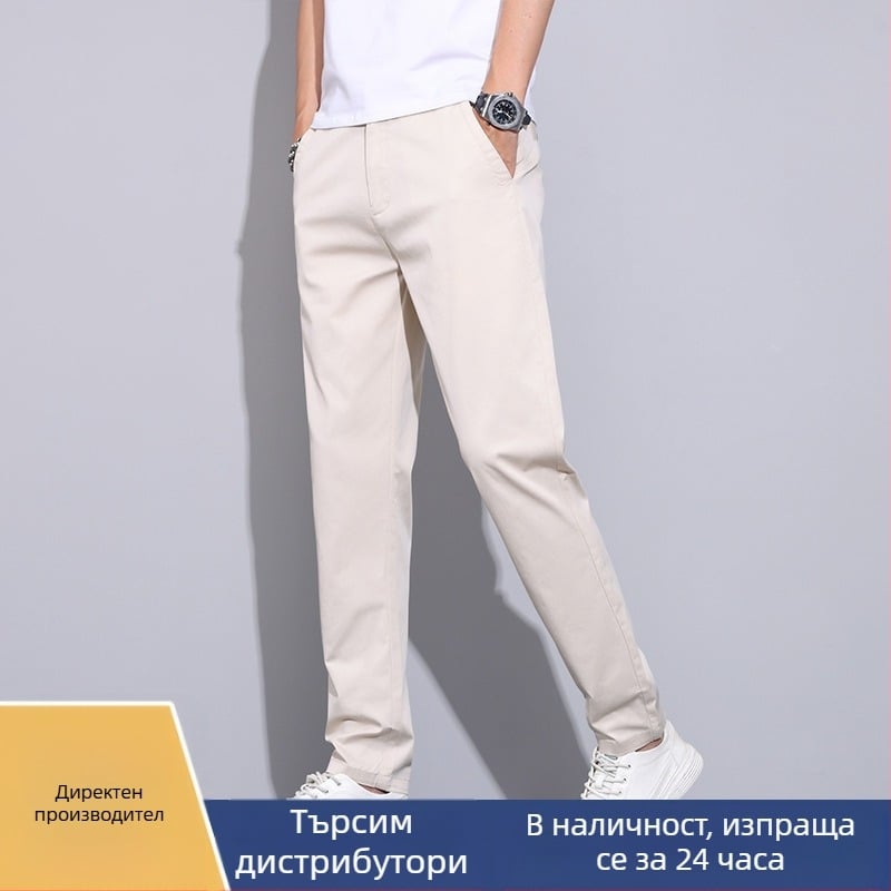 989 189 Летни младежки мъжки ежедневни панталони Slim-fit Small Прави панталони Мъжки пролетни и есенни мъжки панталони Western Pantalon