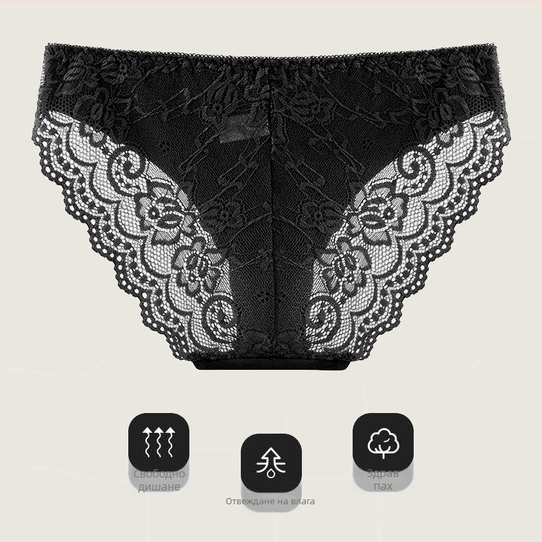 Безшевно бельо от ледена коприна, дамски, с ниска талия, секси, дантелени, памучни, дишащи, големи размери