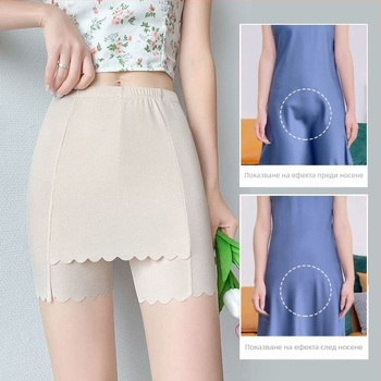 Дамски предпазни панталони Ice Silk, антиекспозиционни, летни, тънки, свиващи се коремчета, двуслойни, безшевни, некъдрещи се клинове