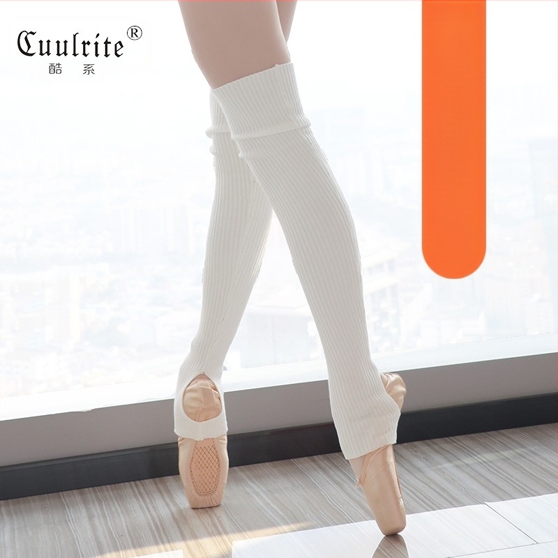 Чорапи за балетни танци за възрастни, топли чорапи за танци, комплект за есен и зима, удебелени плетени, дълги, студоустойчиви, протектори за балет