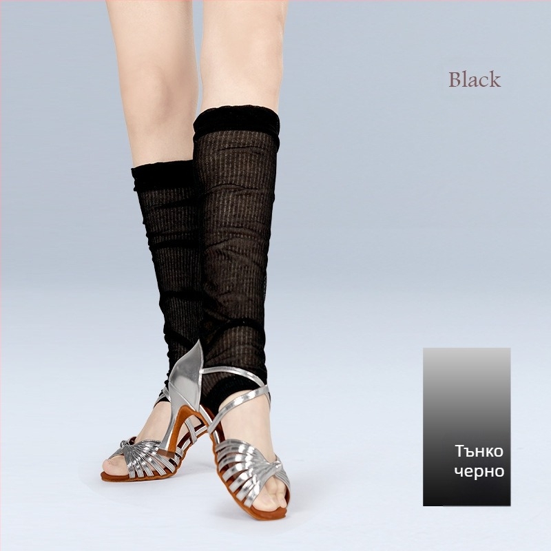 Чорапи за балетни танци за възрастни, топли чорапи за танци, комплект за есен и зима, удебелени плетени, дълги, студоустойчиви, протектори за балет