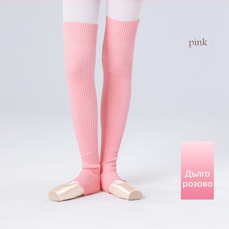 Чорапи за балетни танци за възрастни, топли чорапи за танци, комплект за есен и зима, удебелени плетени, дълги, студоустойчиви, протектори за балет