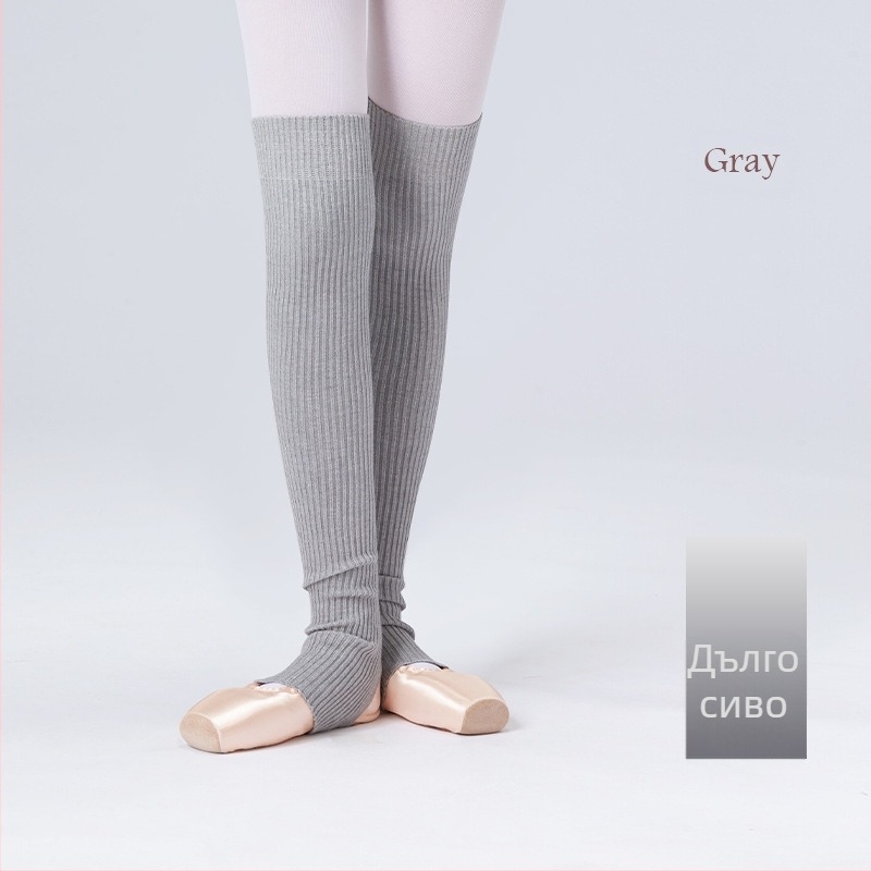 Чорапи за балетни танци за възрастни, топли чорапи за танци, комплект за есен и зима, удебелени плетени, дълги, студоустойчиви, протектори за балет