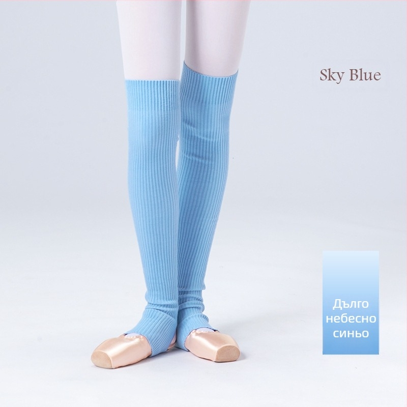 Чорапи за балетни танци за възрастни, топли чорапи за танци, комплект за есен и зима, удебелени плетени, дълги, студоустойчиви, протектори за балет