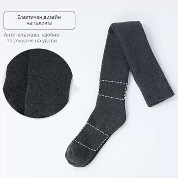 Мъжки чорапи над коляното с поларена подплата, удебелени топли наколенки, чорапи за средна и по-възрастни хора, дълги чорапи с висок крачол