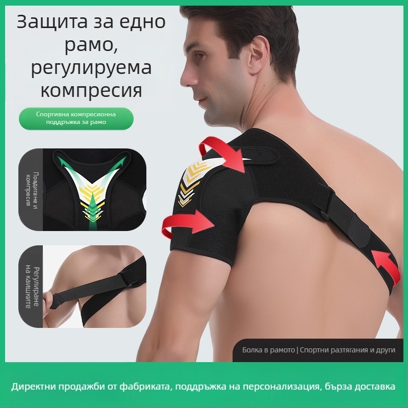 Amazon Мъжки и женски спортни протектори за рамо Paids Фитнес Вдигане на тежести Рамо Навяхване Регулируема компресия Рамо Paids Протектор за болка при раменен периартрит