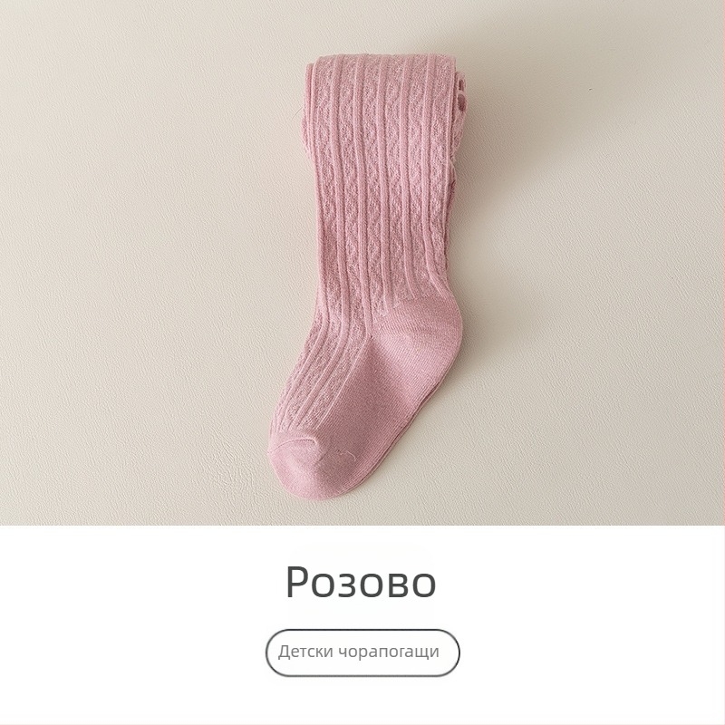 Бебешки клинове Zhuji на едро, пролетен и есенен стил, връхни дрехи, интегрирани панталони, детски чорапогащи от дълготраен памук, бебешки панталони с крачета за момичета