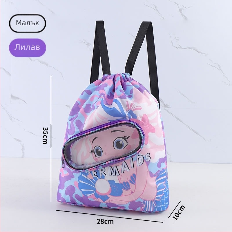 Детска чанта за плуване, водоустойчива чанта за съхранение с разделяне на мокри и сухи предмети, специална чанта за съхранение на очила за плуване за момчета и момичета