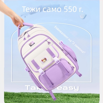 2024 Детски ученически чанти за начално училище, момичета, раници за прогимназия и гимназия, защита на гръбначния стълб, голям капацитет, леки