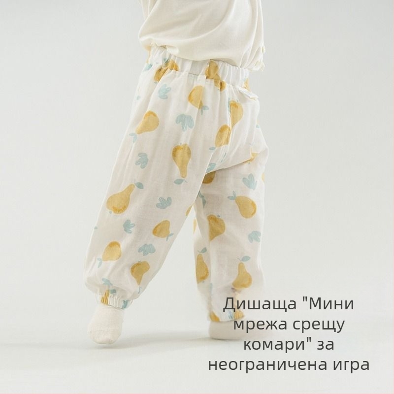 Детски панталони против комари, клас А, от чист памук, летни гащички за момчета и момичета, широки, тънки, универсални, модерни