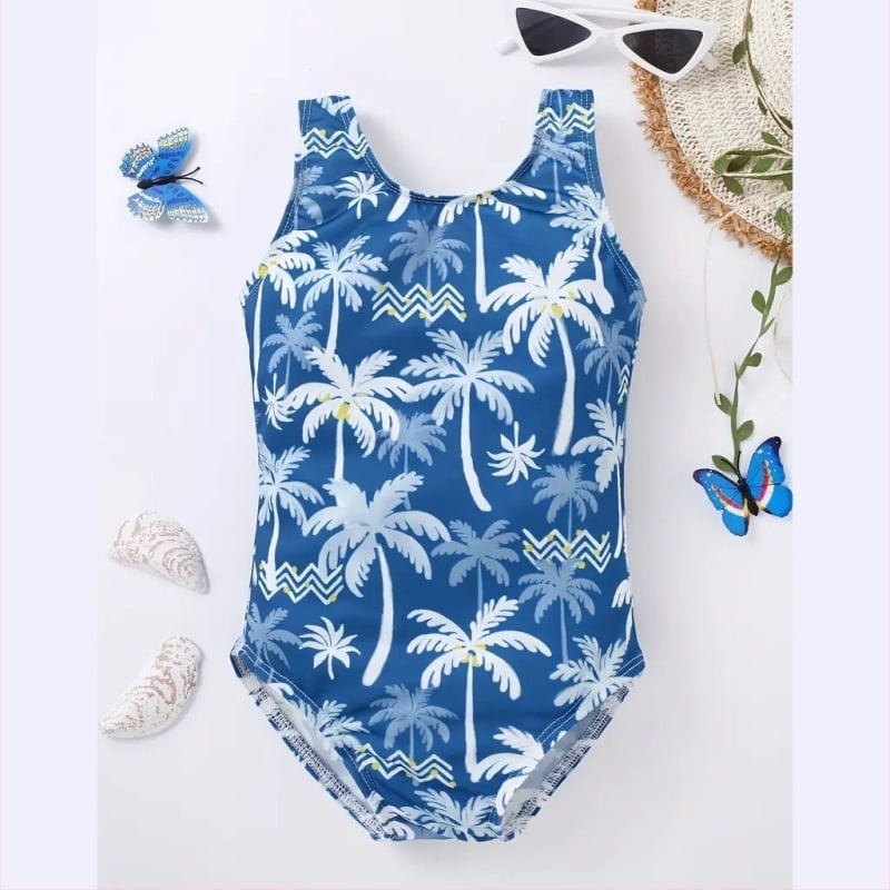 Външна търговия Сладък моден карикатурен принцесен момиче с щампа от едно парче бански костюм с щампа на снежинка за деца бански за басейн