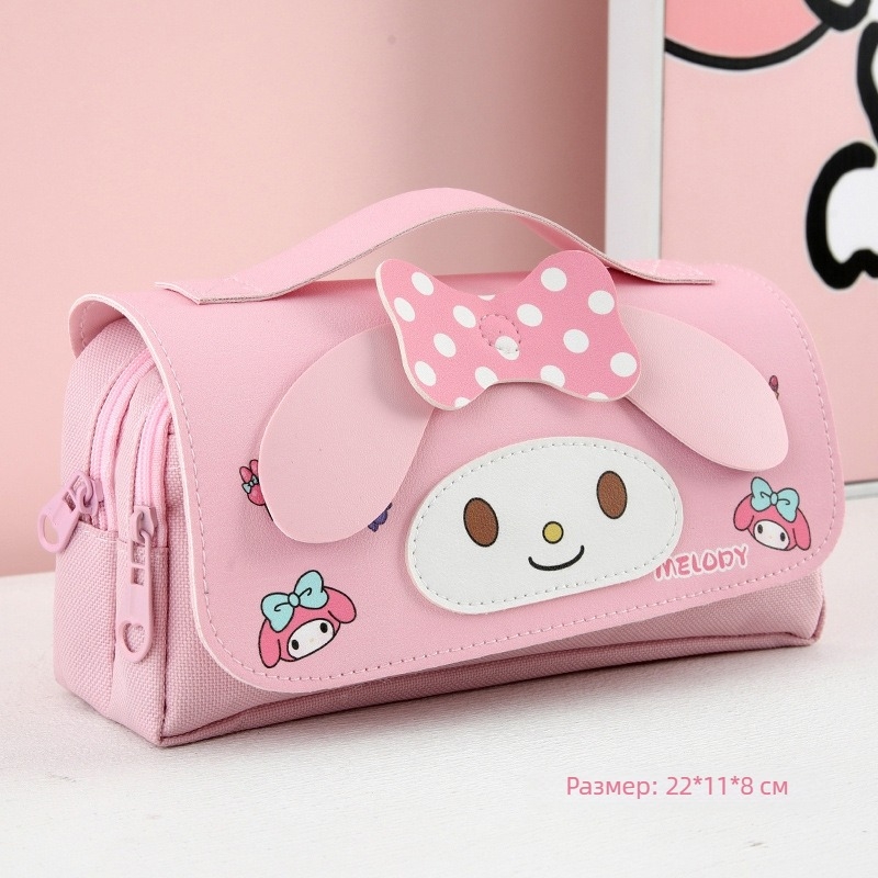 2024 Нова чанта за моливи за ученици от начално и средно училище, сладка чанта за канцеларски материали с голям капацитет, кутия за канцеларски материали, чанта за съхранение с анимационни филми на едро