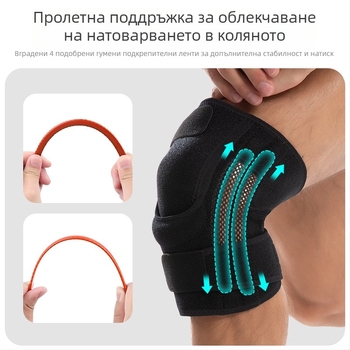Трансграничен протектор за коляно за баскетбол, бягане, защита от сблъсък, професионална декомпресия, протектор за патела, протектор за коляно за езда