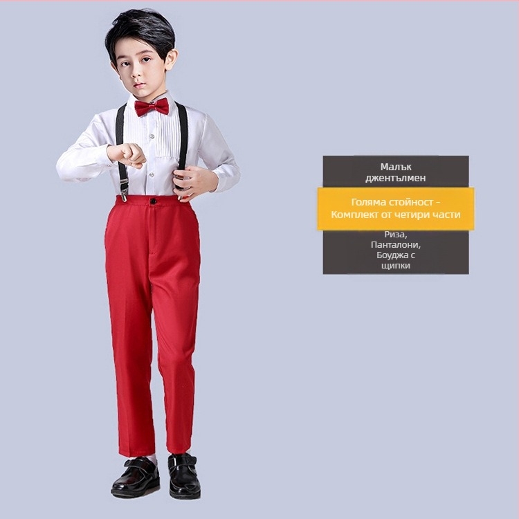 Детска програма, облекло за представление, голям хор, облекло за представление, водещ на рецитиране на поезия